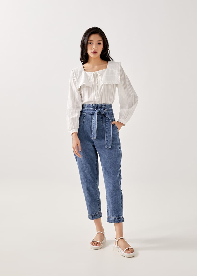 Buy Brenna Paperbag Jeans Love Bonito Singapore Shop Women s