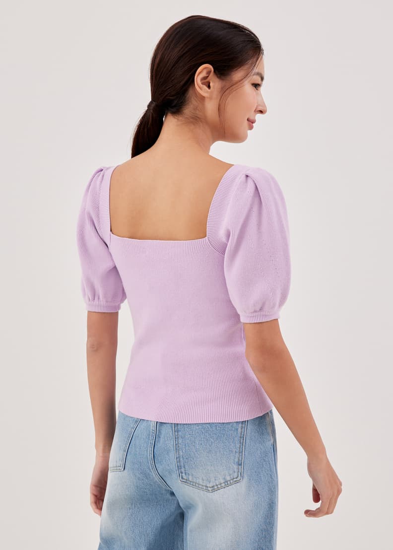 Pleats Cache-coeur Knit tops