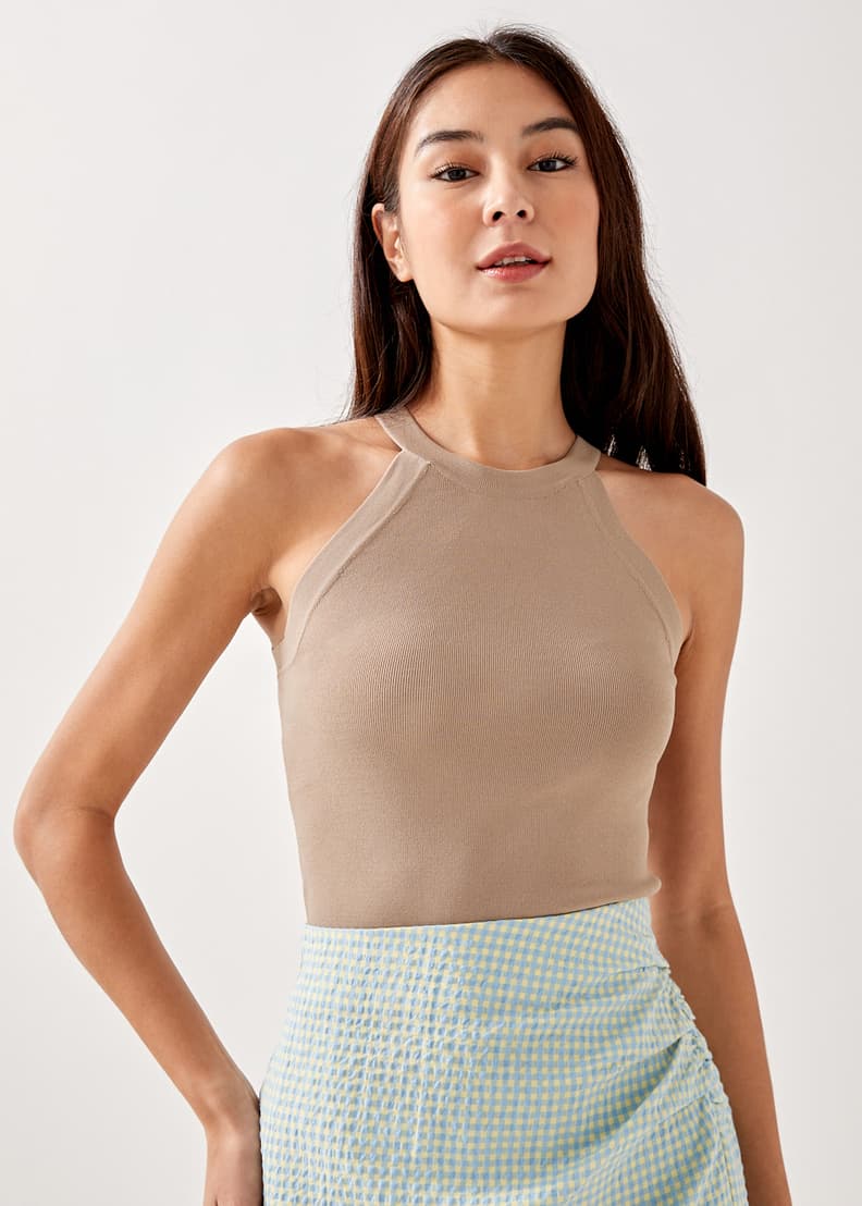 Buy Aliza Halter Neck Knit Top @ Love, Bonito Singapore | Shop Women's  Fashion Online | Love, Bonito SG
