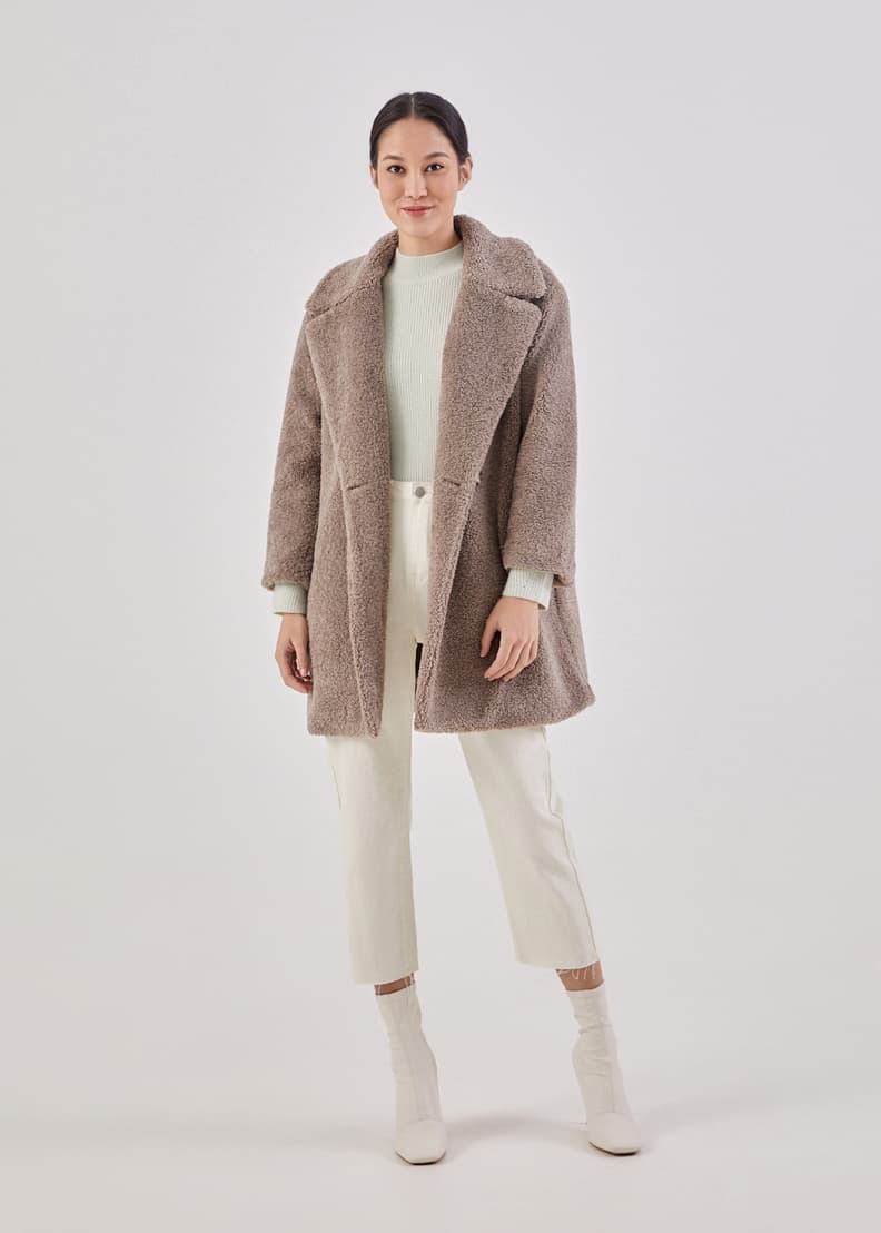 Clea Faux Fur Peacoat