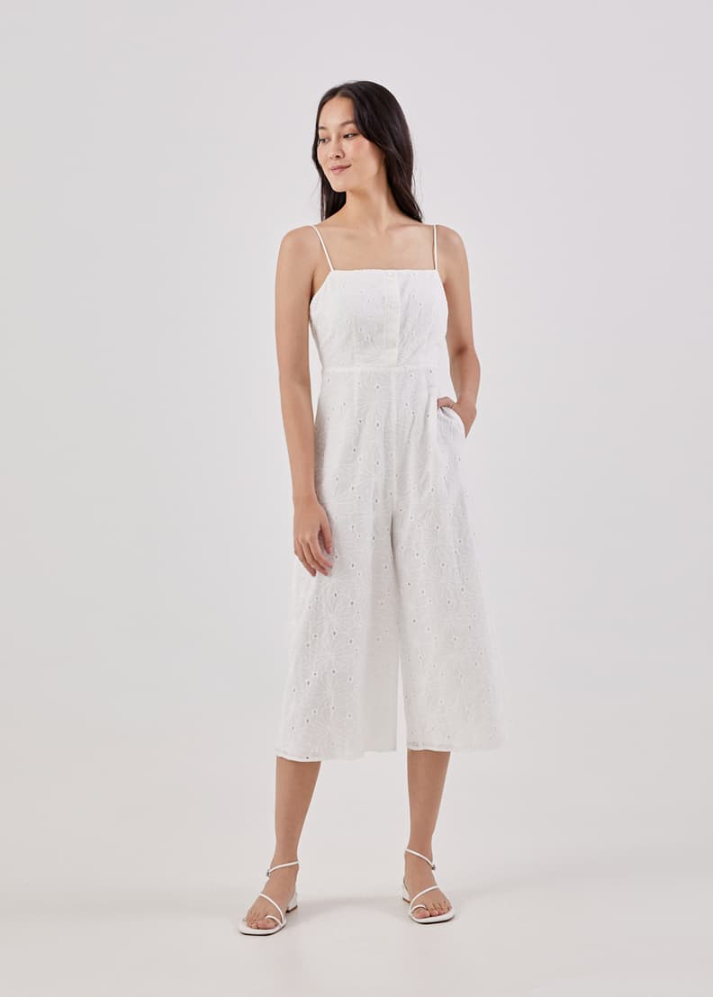 White discount broderie jumpsuit