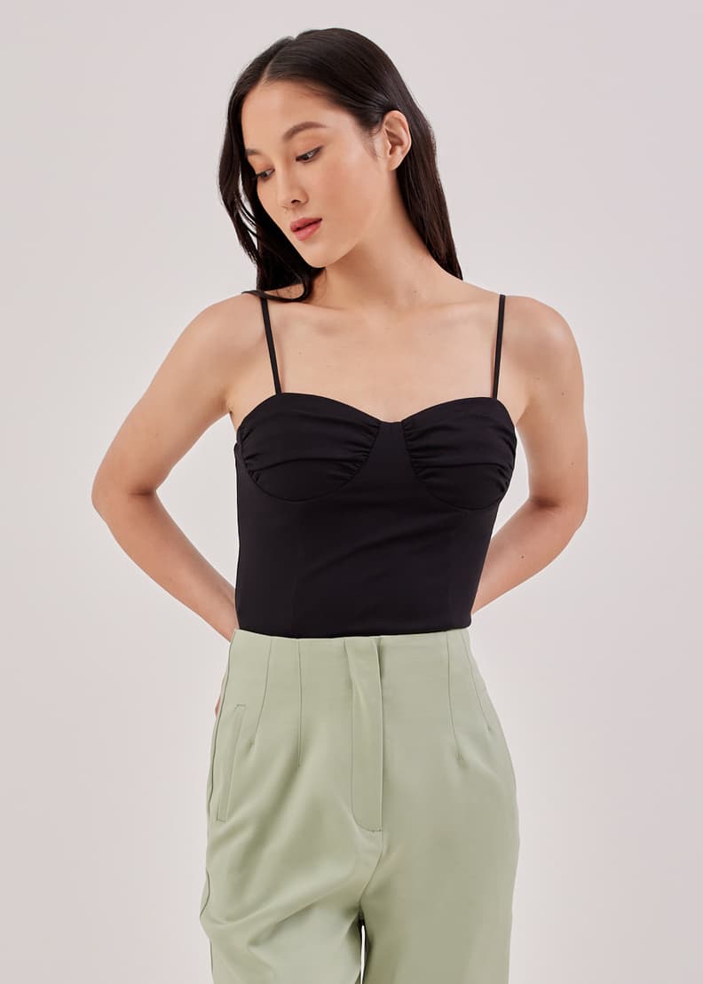 Padded shop bustier top