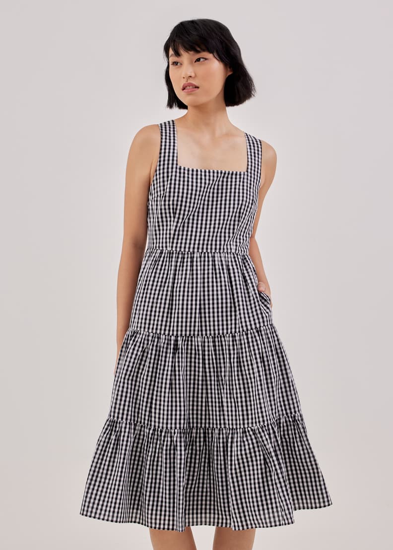 Averi Gingham Tiered Dress