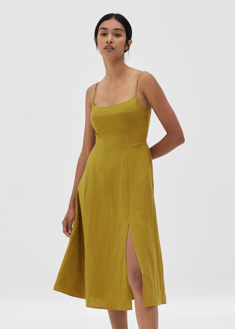 Buy Sianna Linen Bustier Smocked Dress Love Bonito Singapore