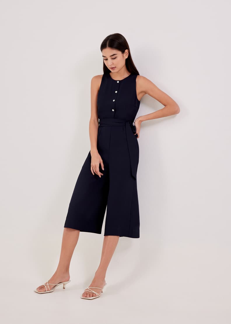 Tessa Belted Culotte Jumpsuit