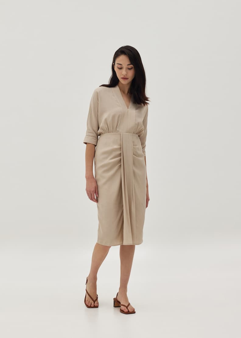 Front knot kimono dress discount
