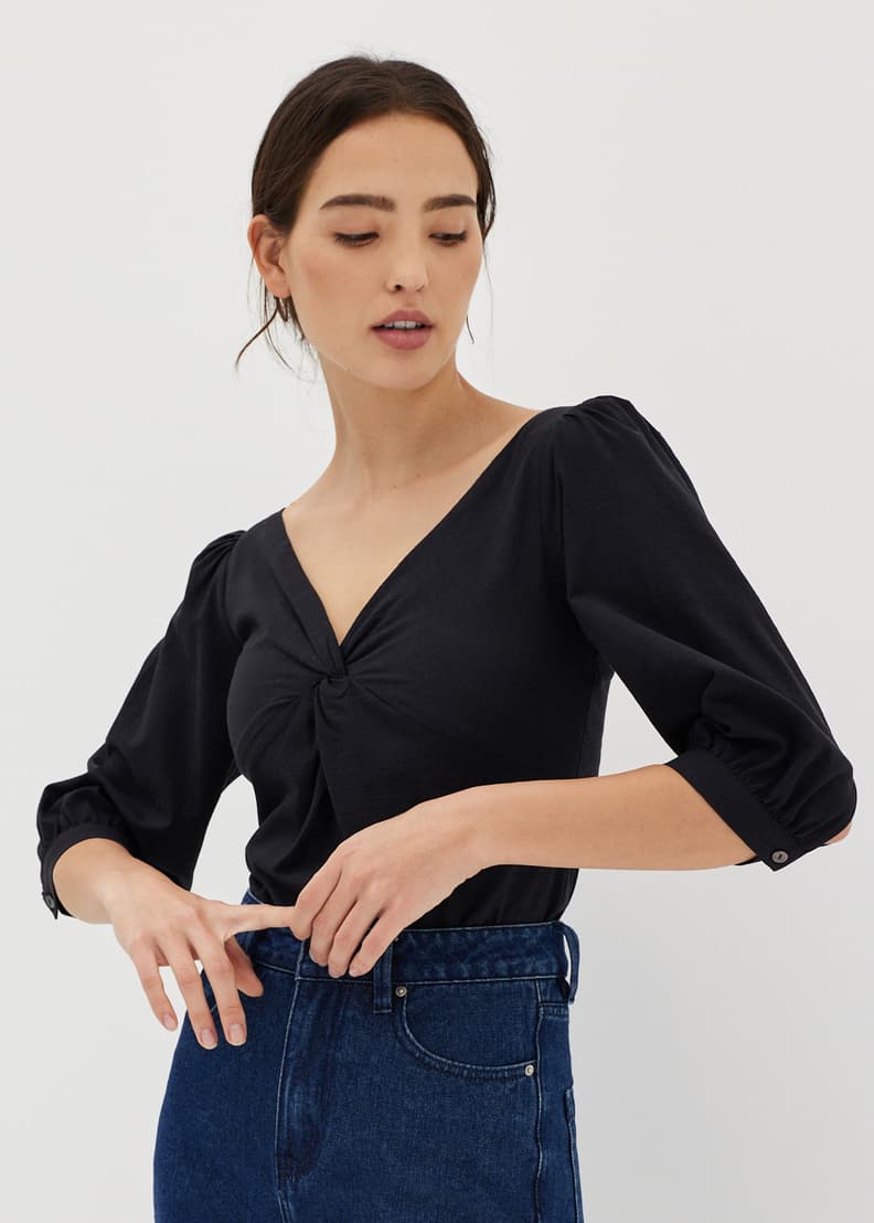 Knot front cheap top