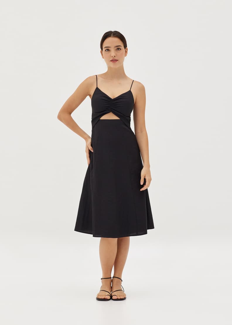 Gemmi Padded Flare Cut Out Dress