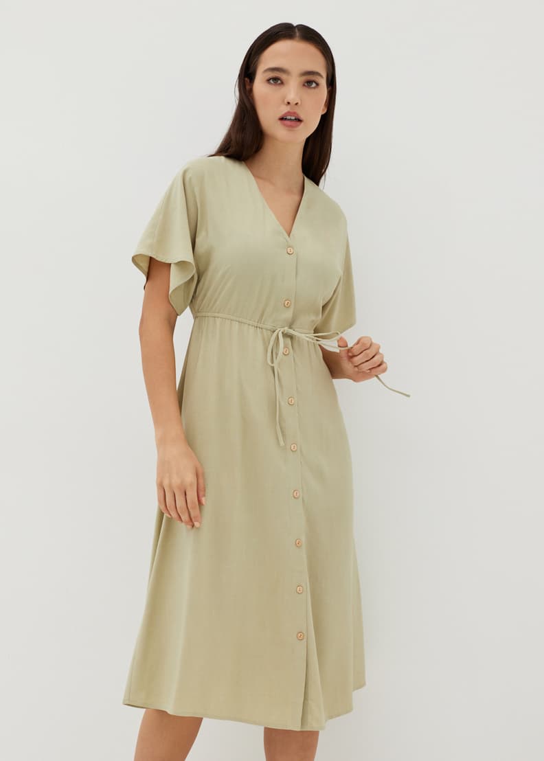 Lessie Button Down Kimono Dress