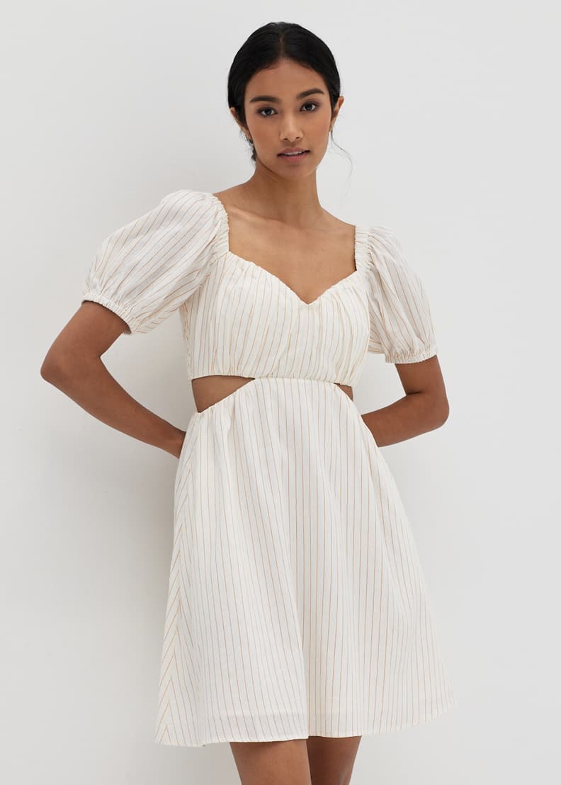 Elastic waist hot sale mini dress