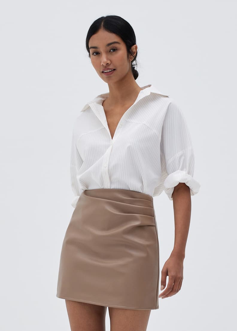 Womens sales pleather skirt