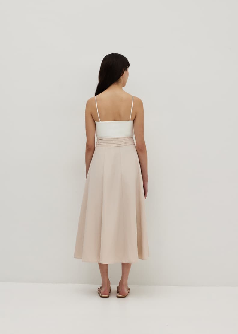 Jacelynn Ruched Waist Flare Skirt Love Bonito ID