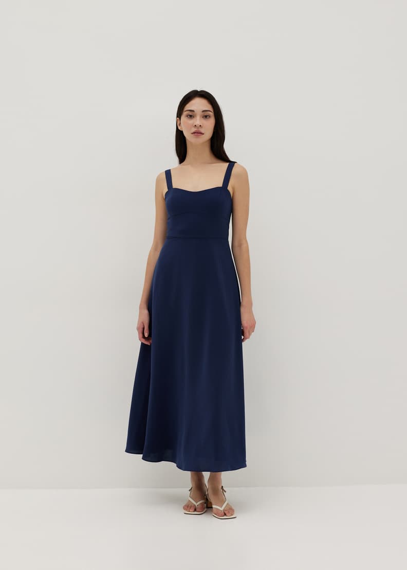 Bustier fit sales and flare dress