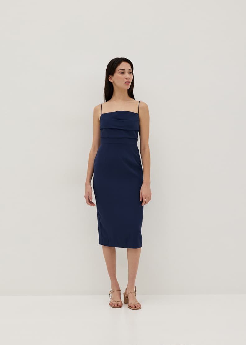 Devorah Pleat Pencil Dress