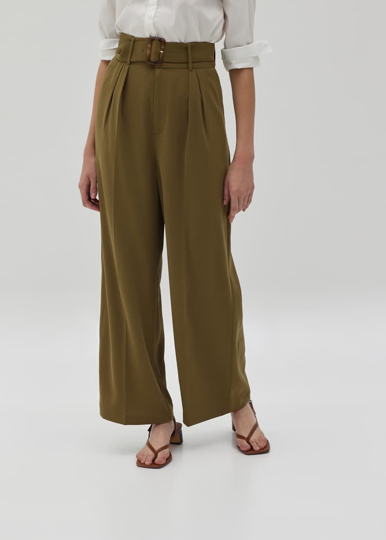 Leilani Belted Straight Leg Pants | Love, Bonito ID