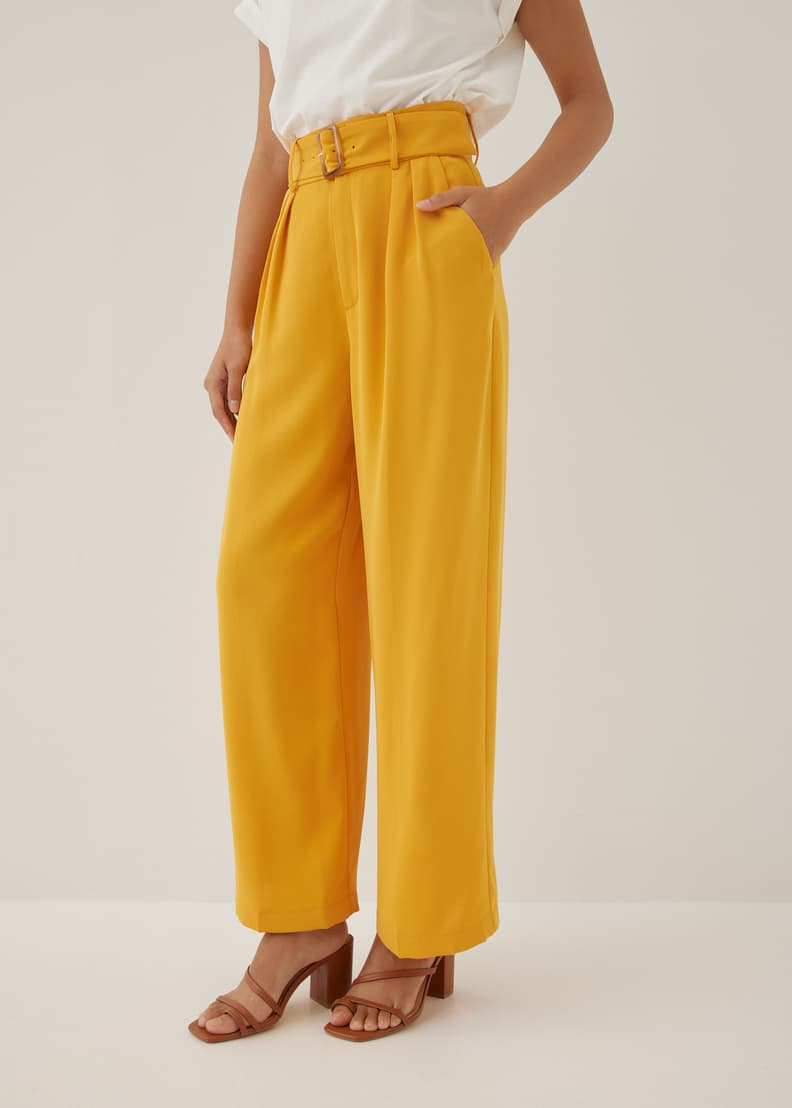 Leilani Belted Straight Leg Pants