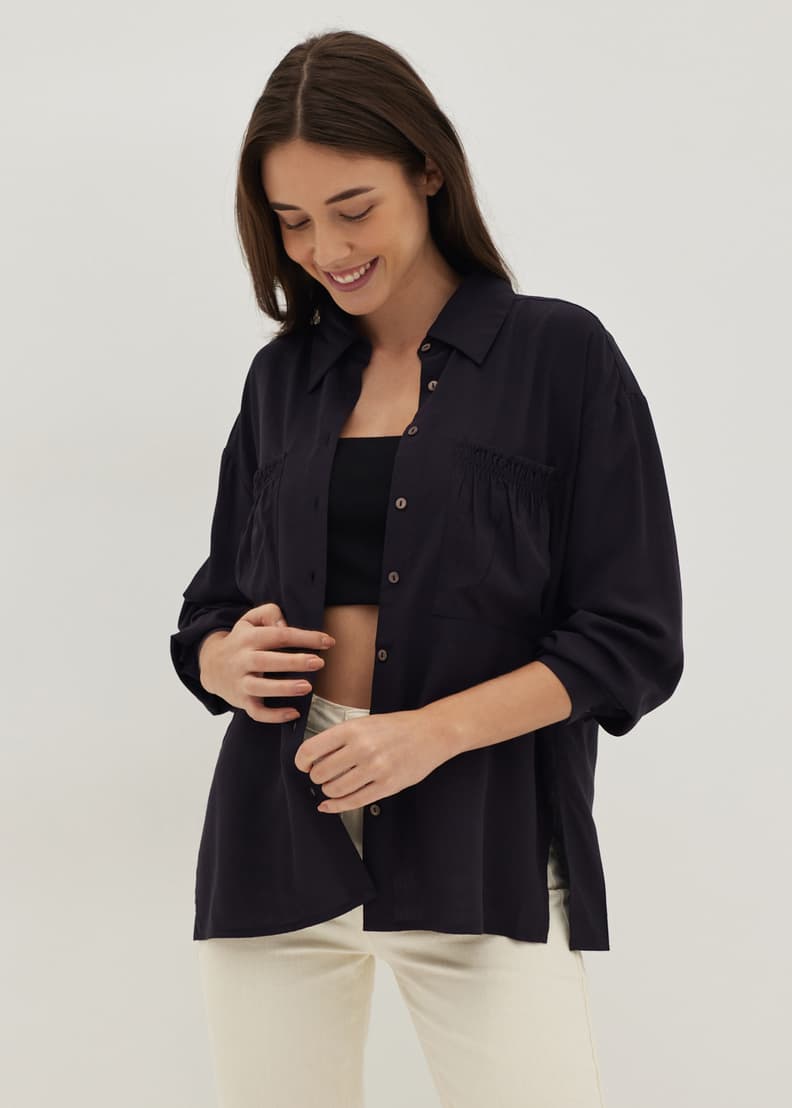 Buy Audria Patch Pocket Button Down Shirt Love Bonito Singapore