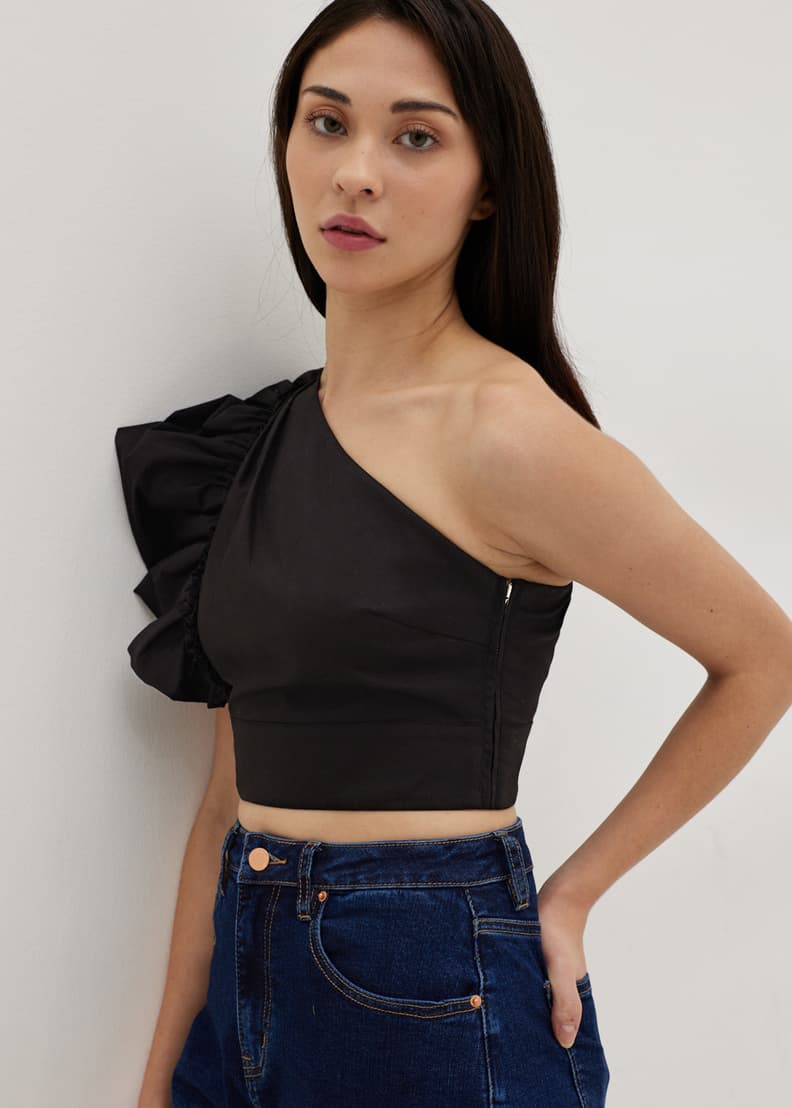 high low crop top