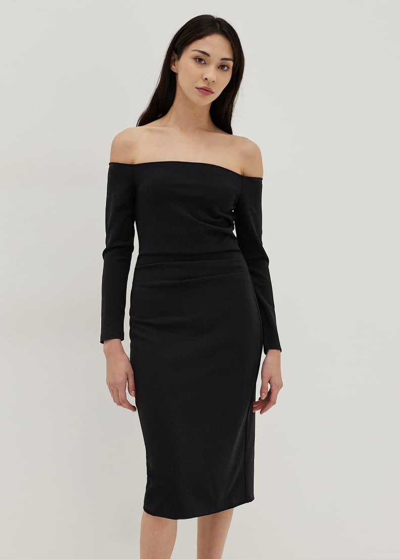 Buy Jacqueline Off Shoulder Bodycon Dress Love Bonito Singapore