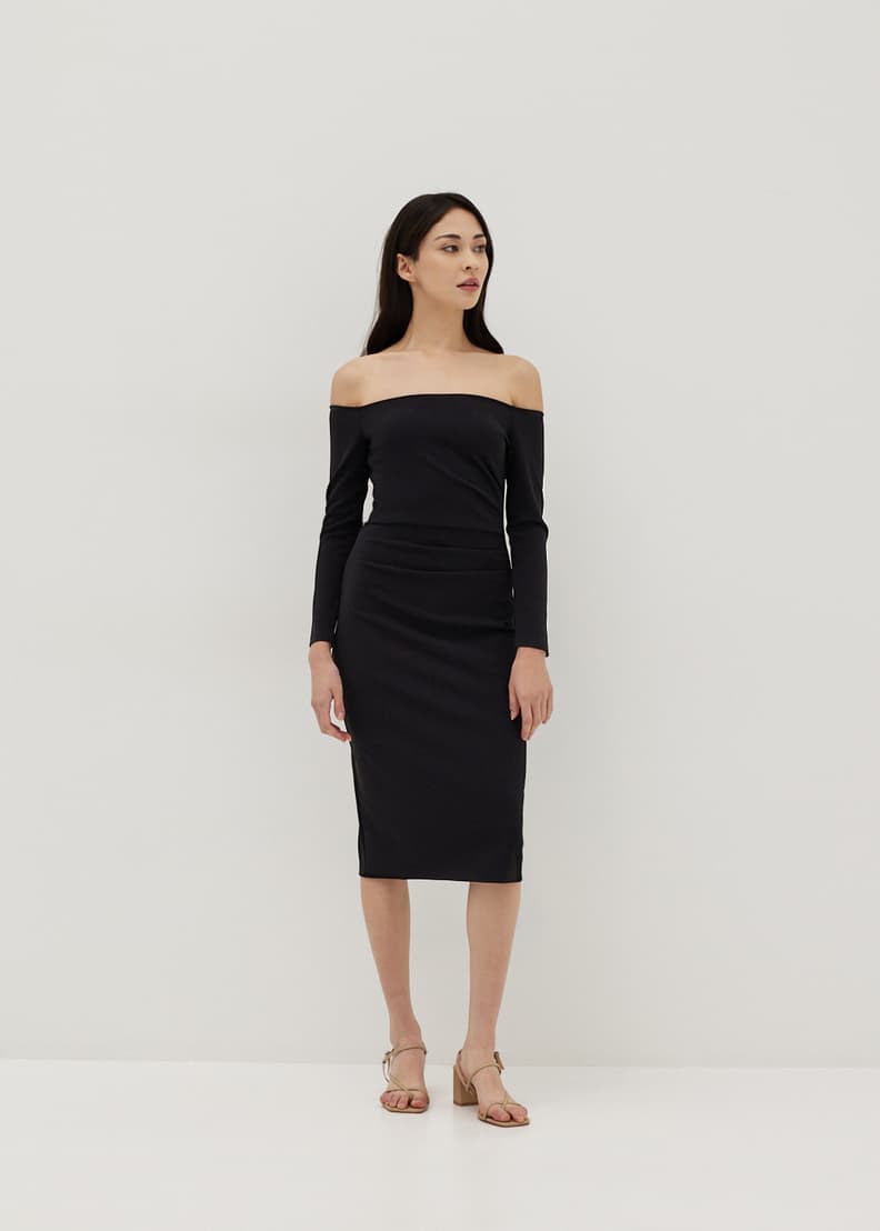Jacklyn off the shoulder dress hotsell