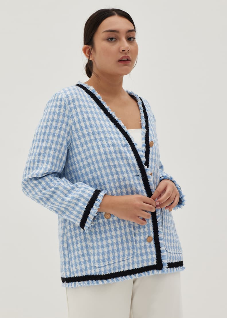 Gingham blazer hotsell womens