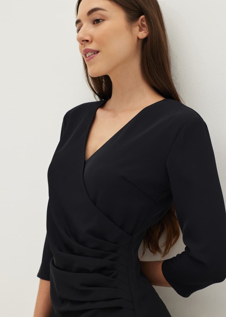 Wrap front clearance bodycon dress