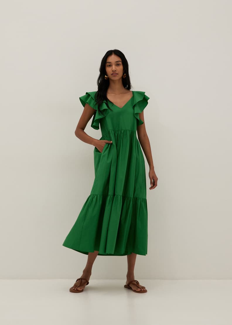 Louella Ruffle Trapeze Dress | Love, Bonito ID