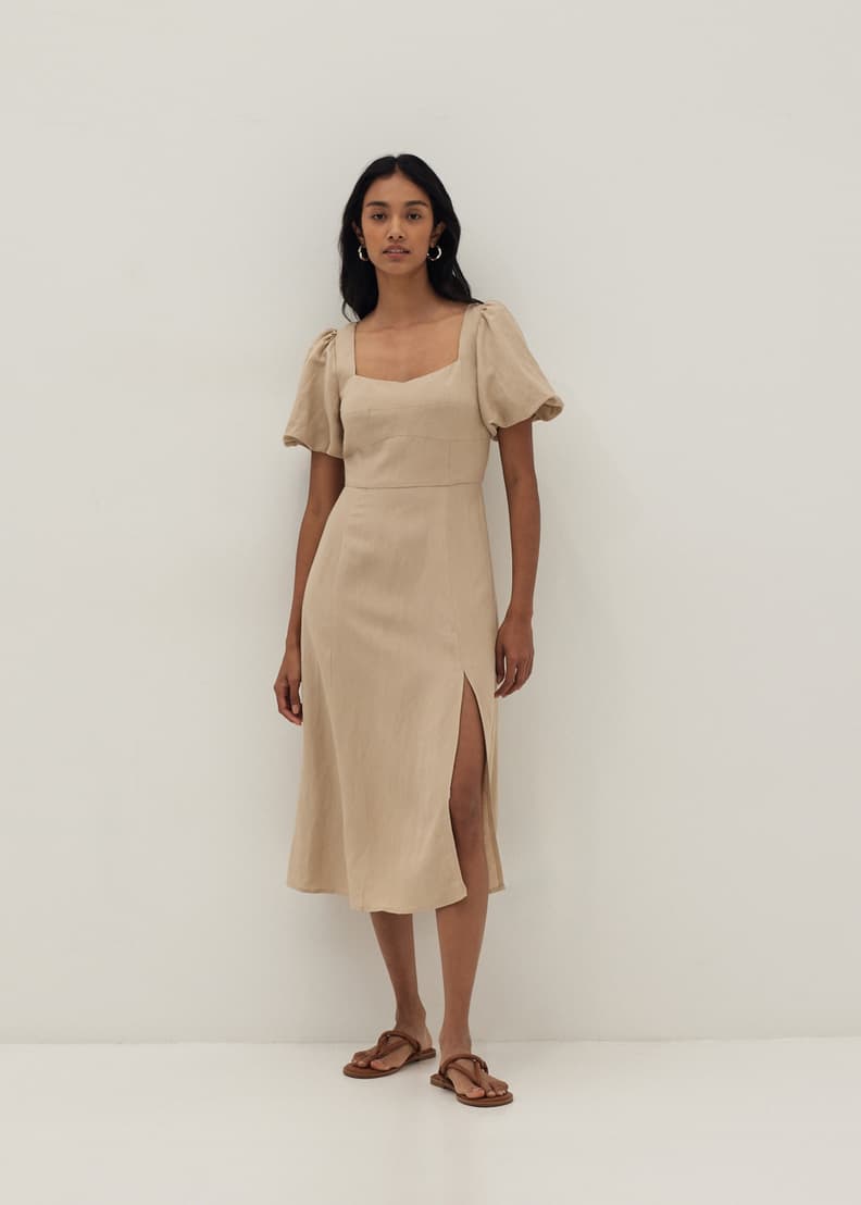Bustier dress top with sleeves
