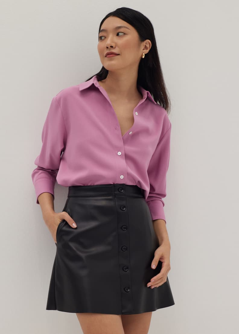 Womens faux leather mini skirt on sale