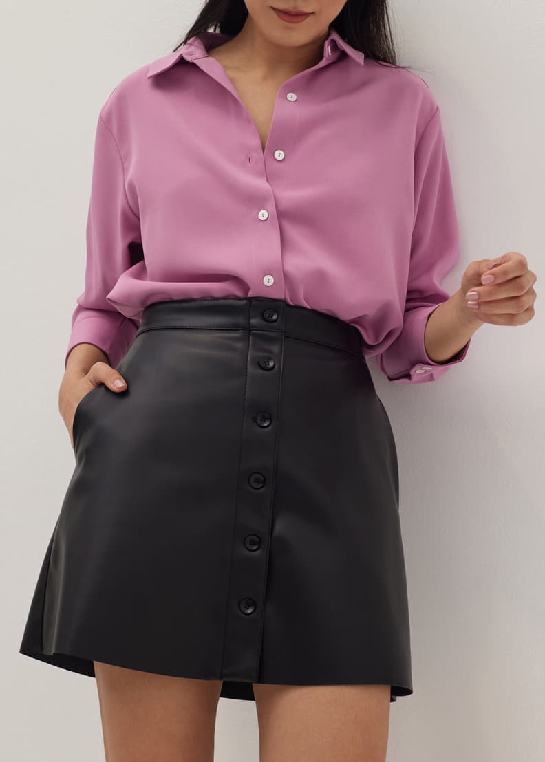 And other stories deals high waisted leather skirt