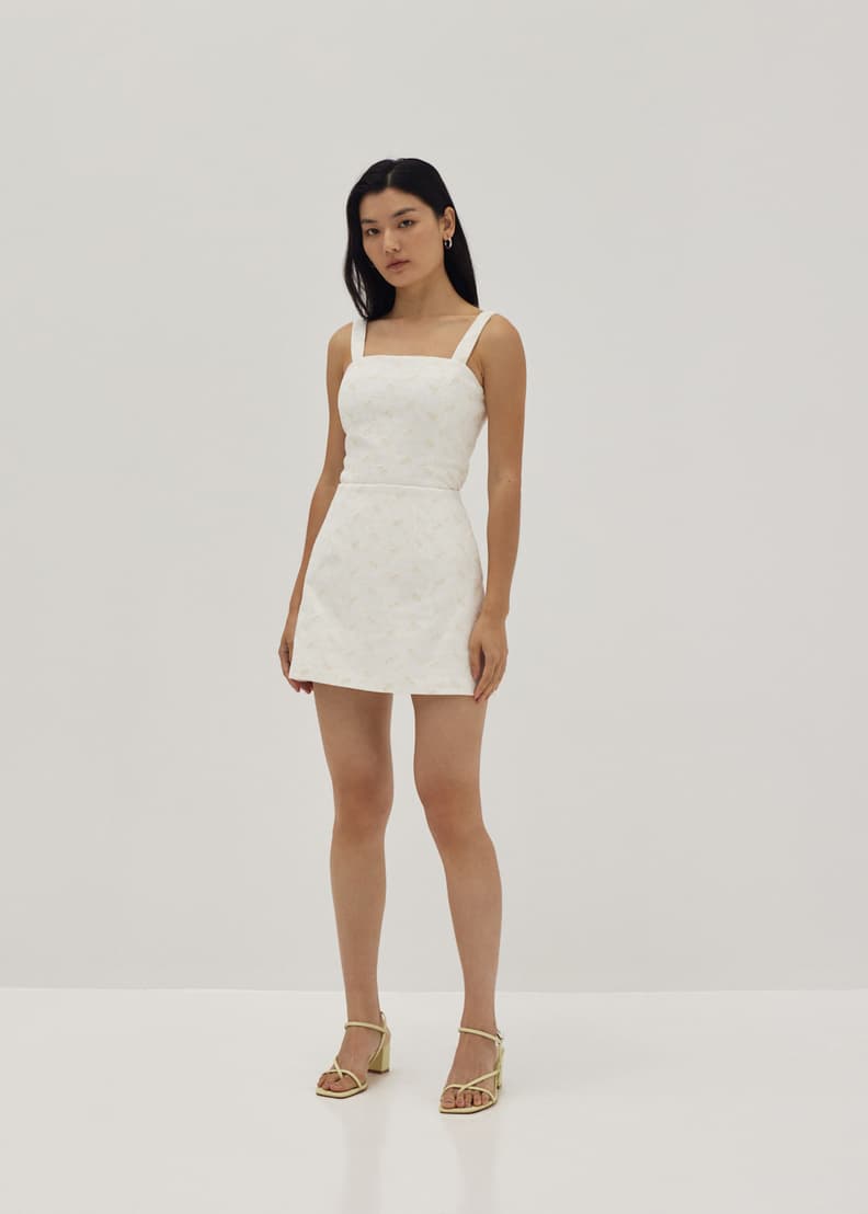 Felice Embroidered Twill Skort
