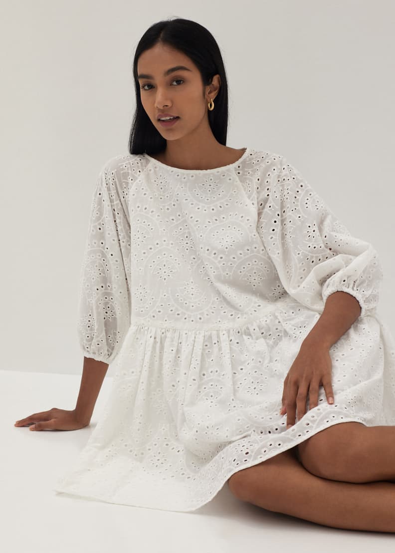 Buy Beatriz Broderie Puff Sleeve Dress Love Bonito Shop