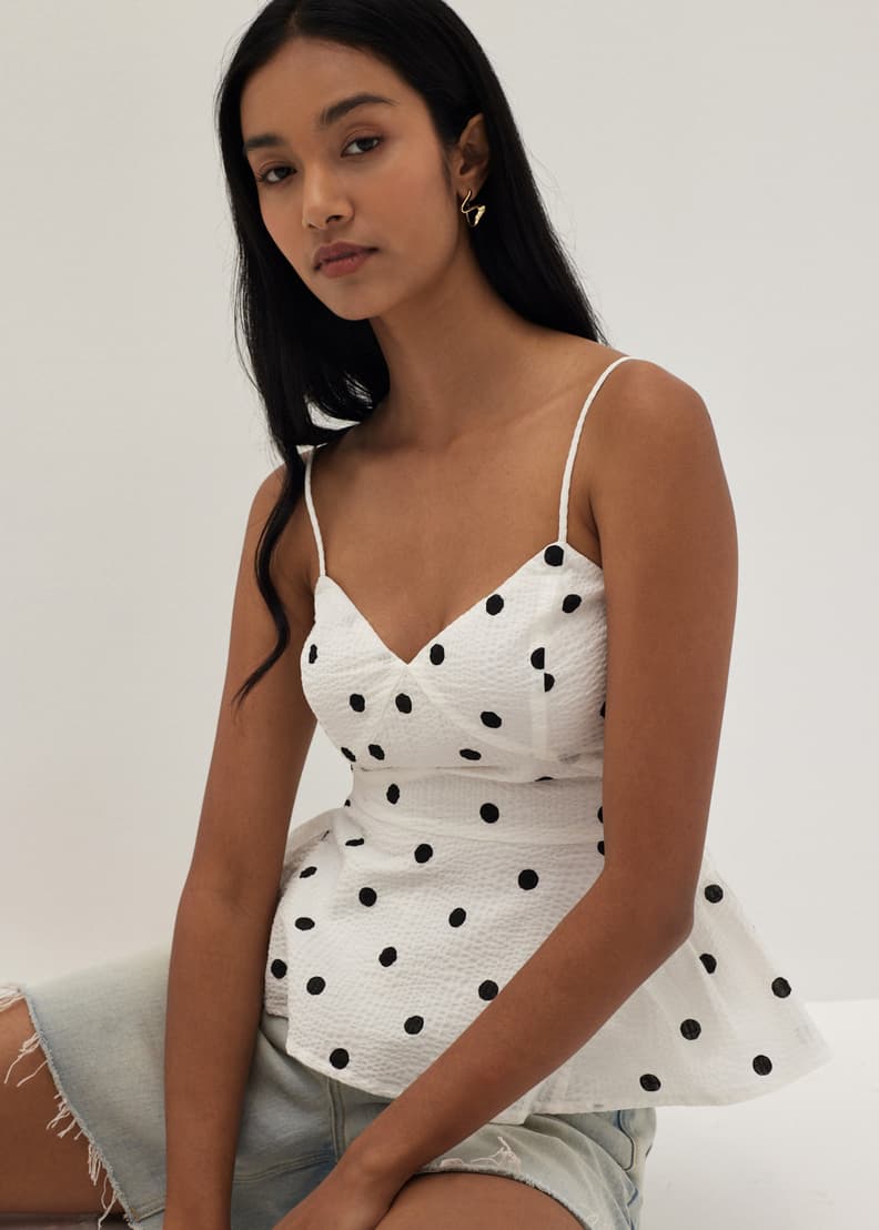 Polka dot camisole new arrivals
