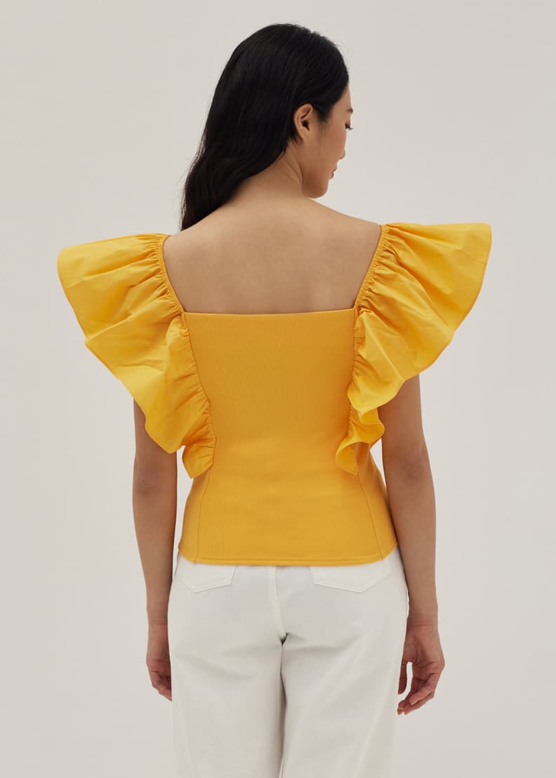 Ruffle top best sale
