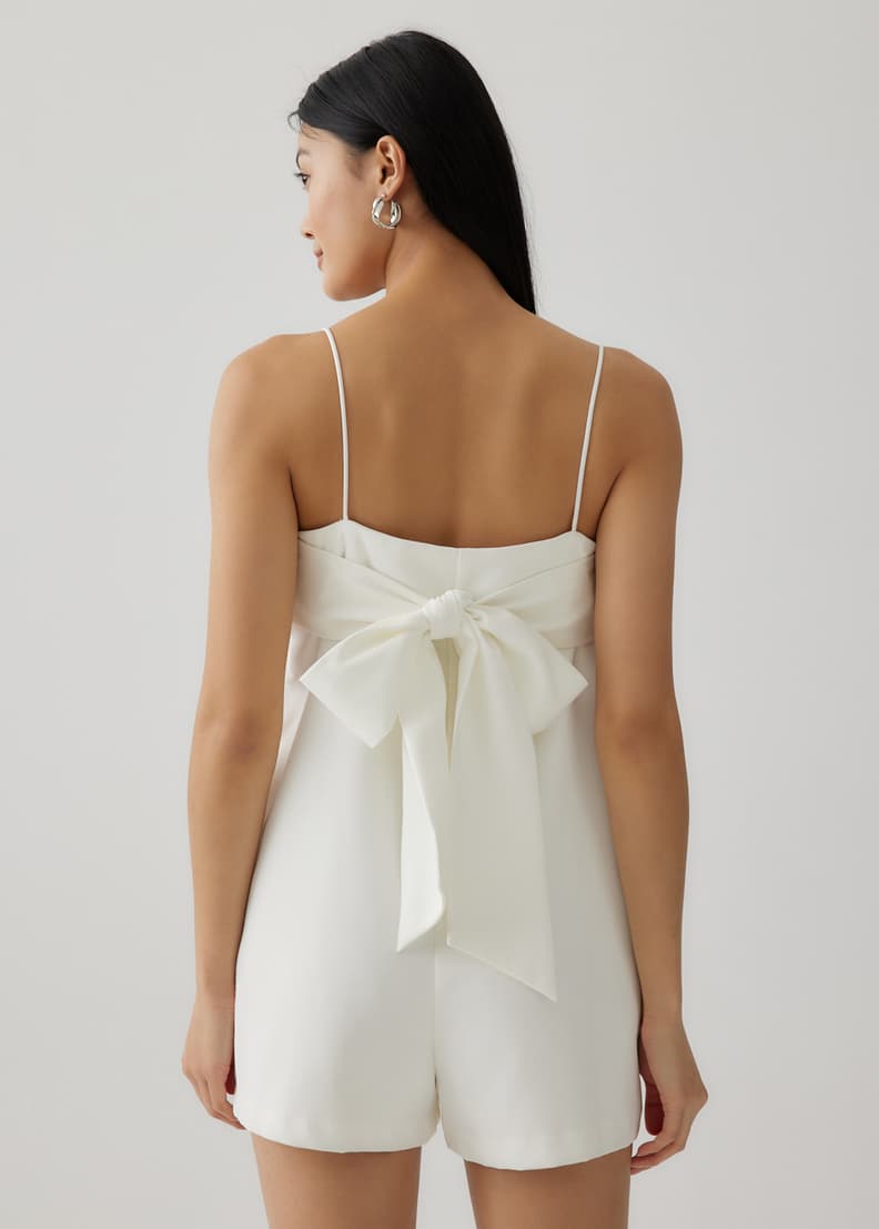 Tie neck romper new arrivals