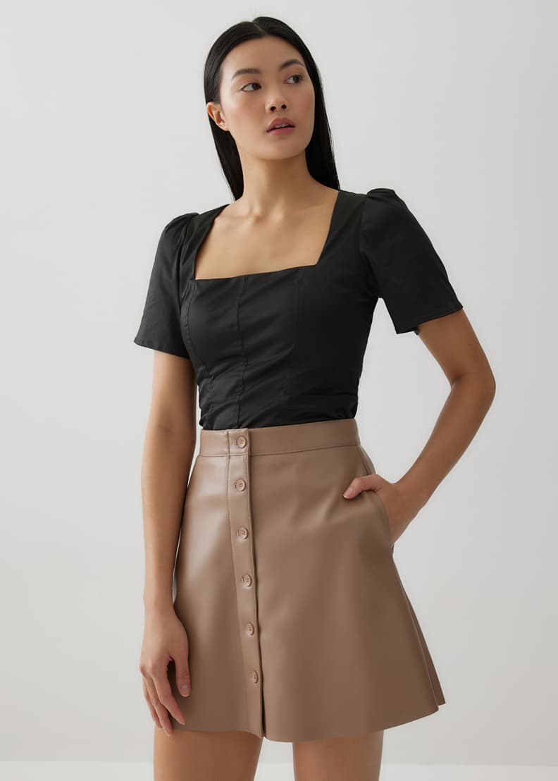 Square neck bustier top top