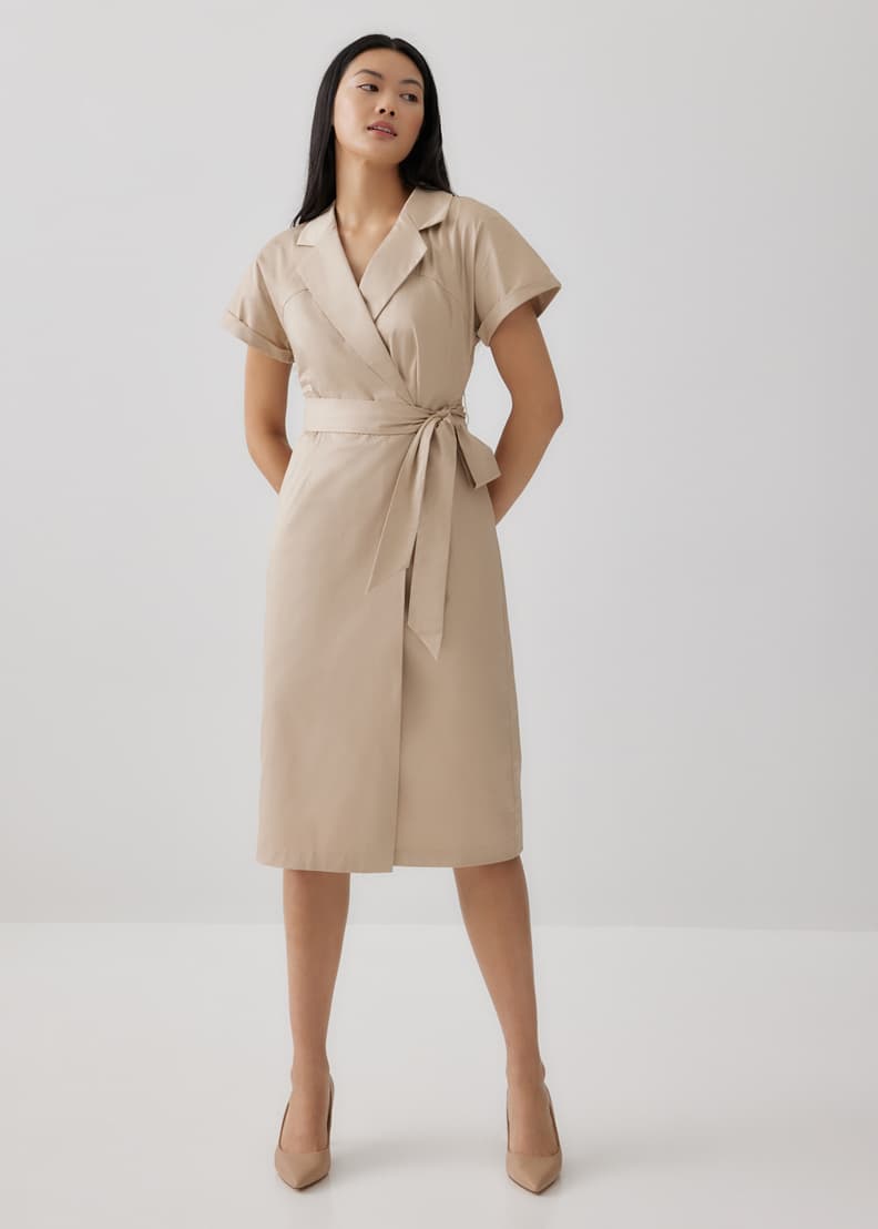 Tailored wrap dress cheap