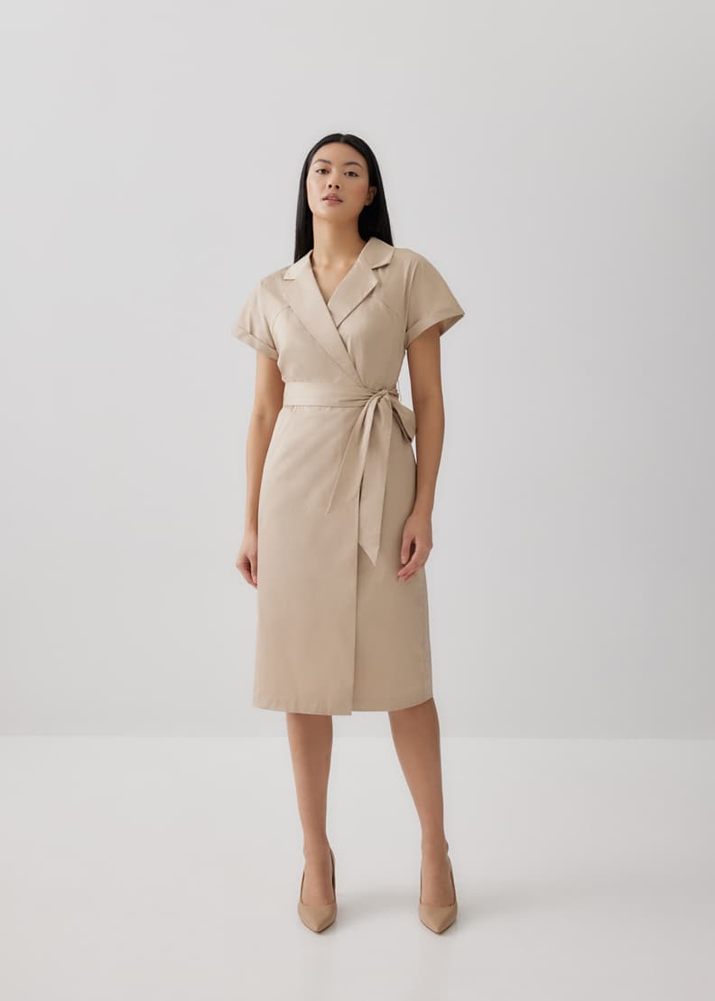 Tailored wrap dress 2025