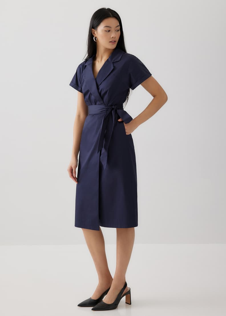 Tailored wrap dress top