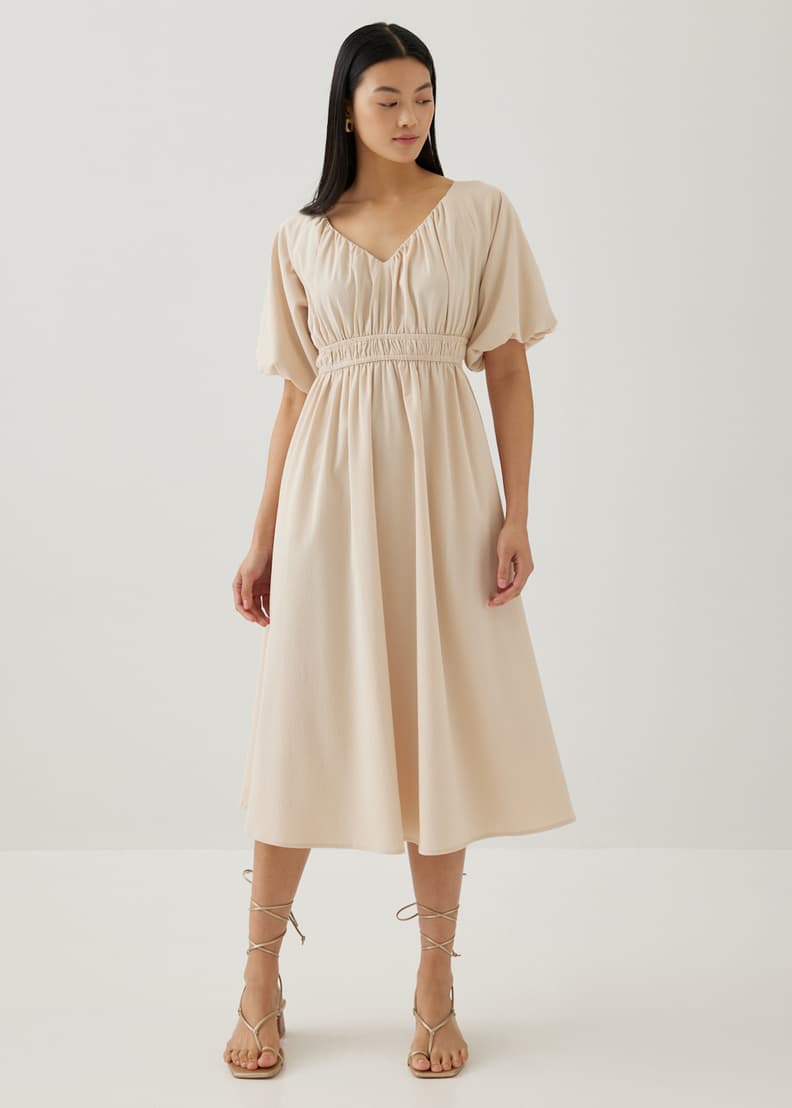 Elastic 2025 ruched dress