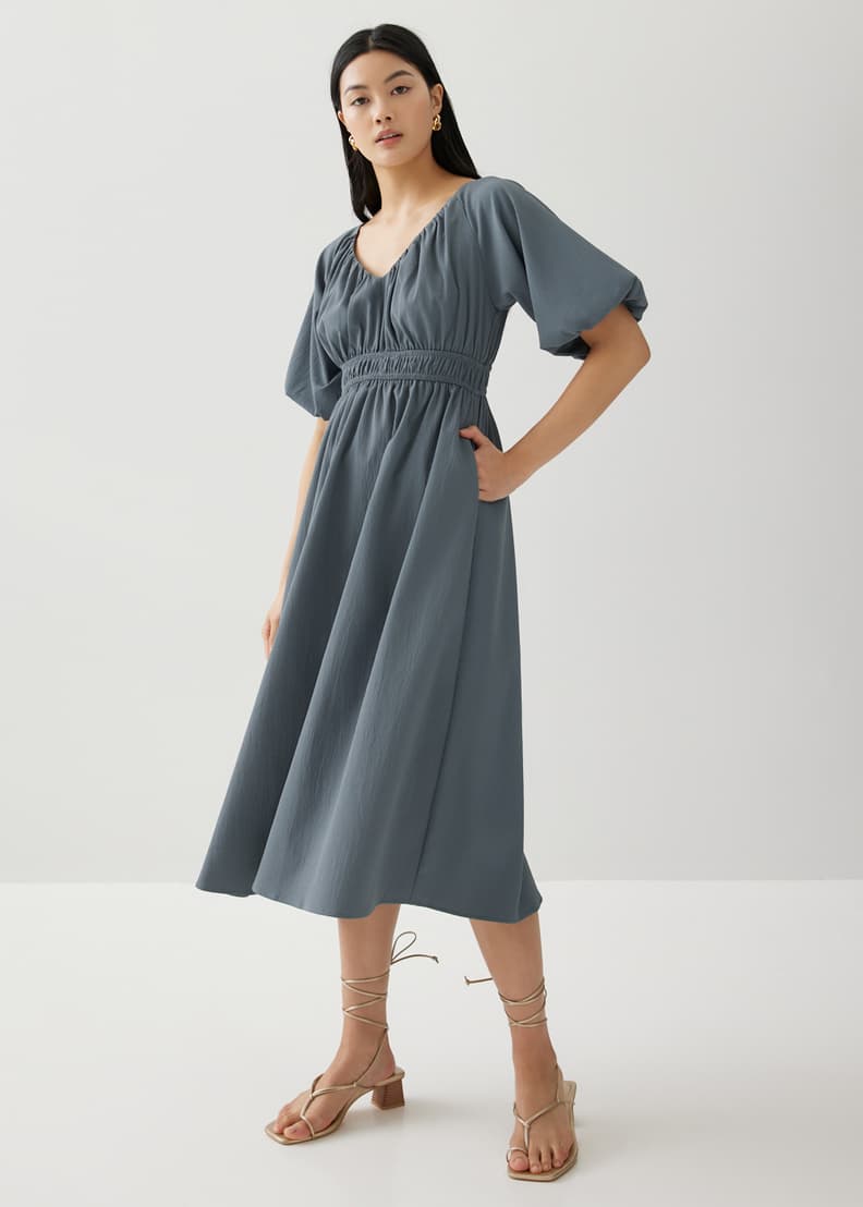 Elastic 2025 ruched dress