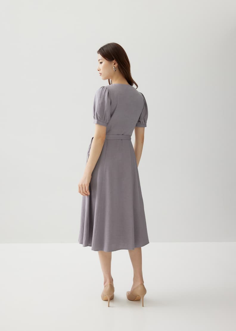 Basic cheap wrap dress