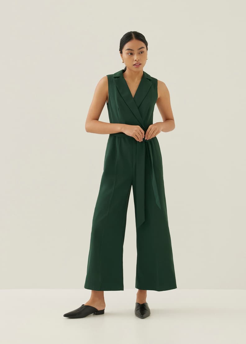 Buy Dua Shoulder Padded Tailored Jumpsuit Love Bonito Singapore