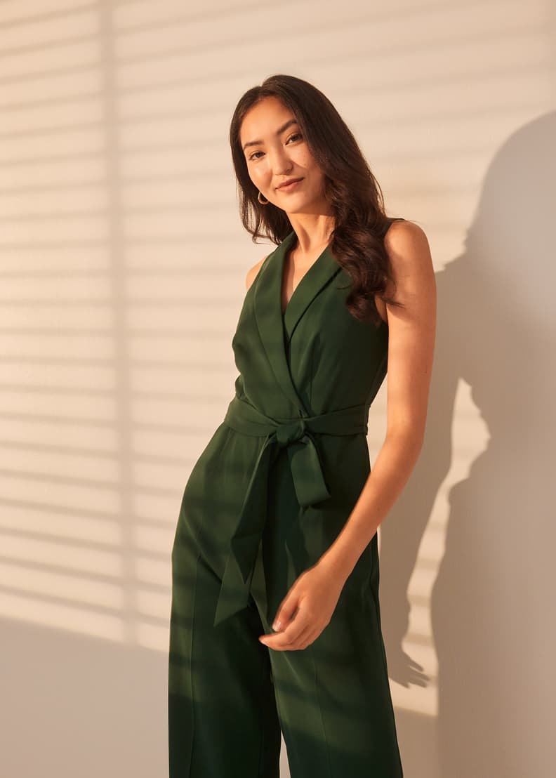 Dua Shoulder Padded Tailored Jumpsuit