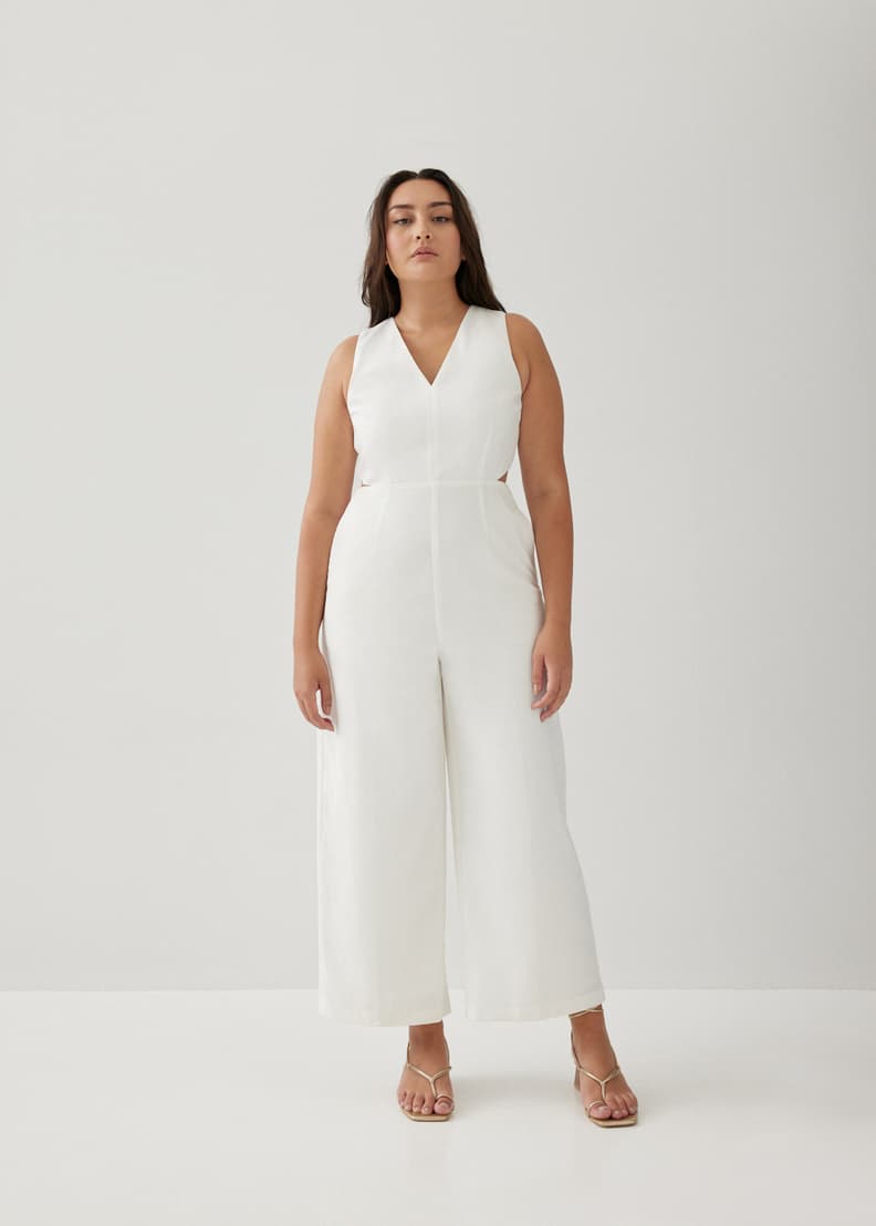 Buy Averie Linen Straight Leg Maxi Jumpsuit Love Bonito Hong