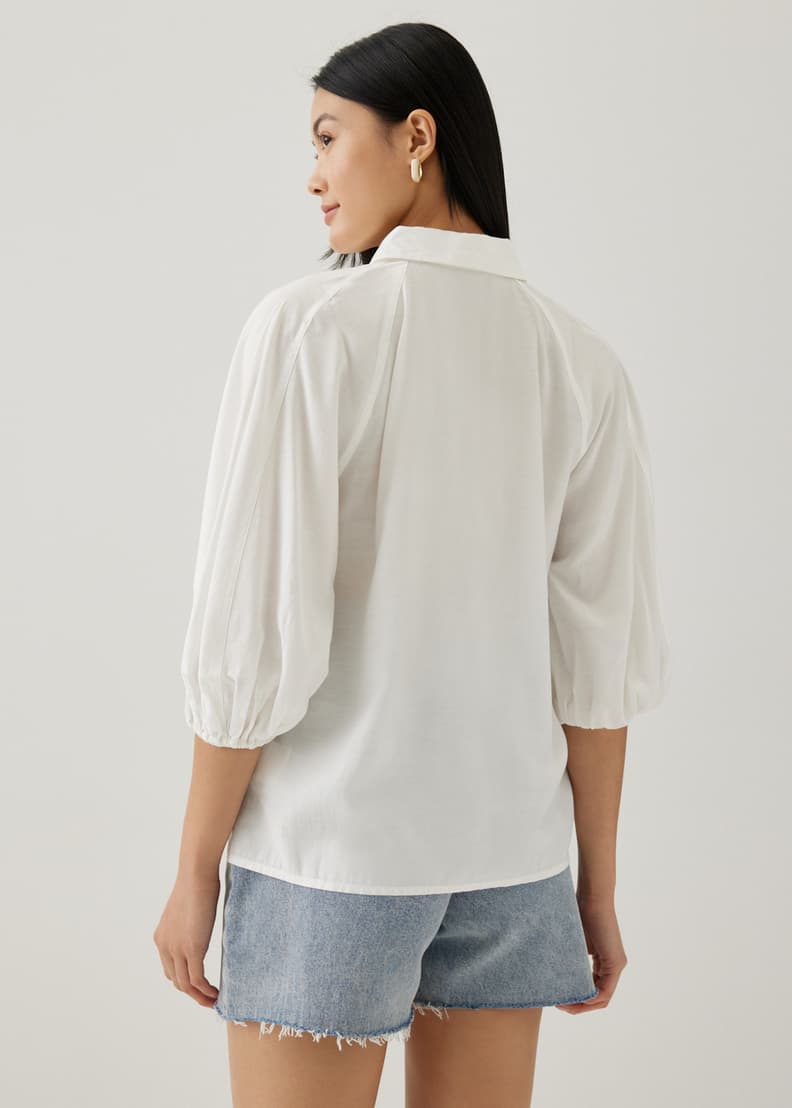 Collared puff sleeve 2025 blouse