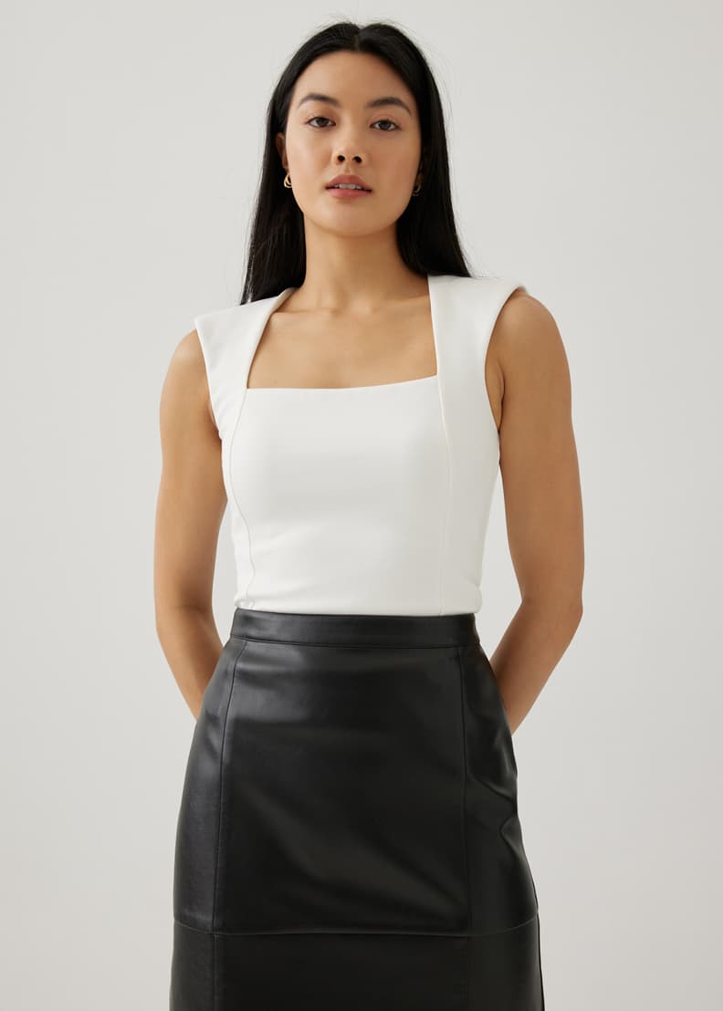 Square neck bustier top store