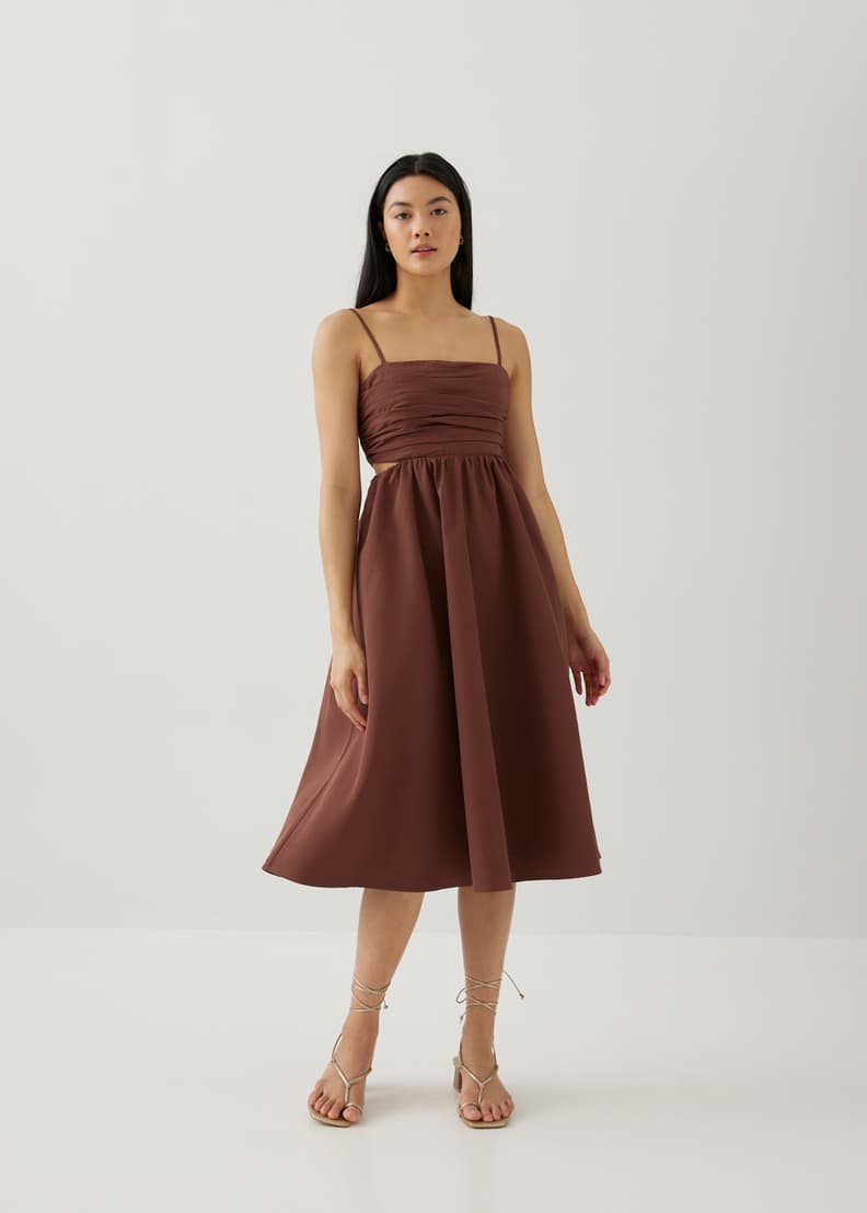 Fancy fit and flare dress top