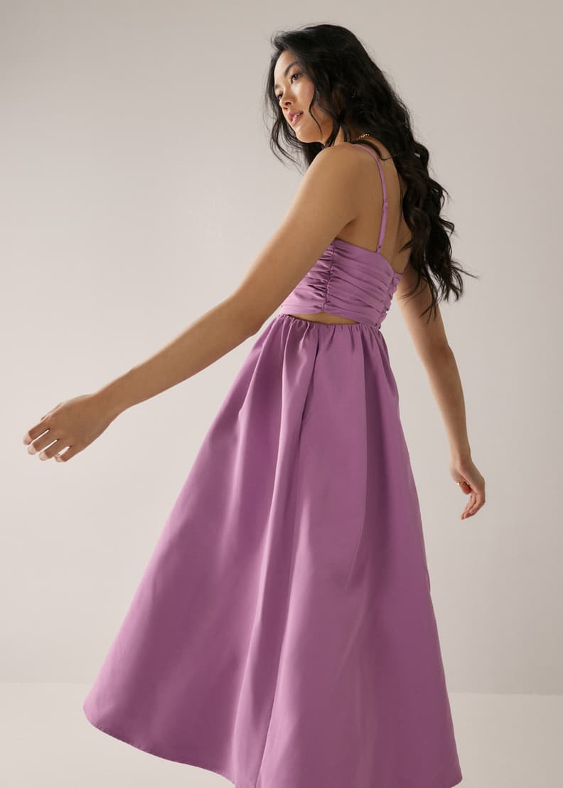 Purple flare shop dress