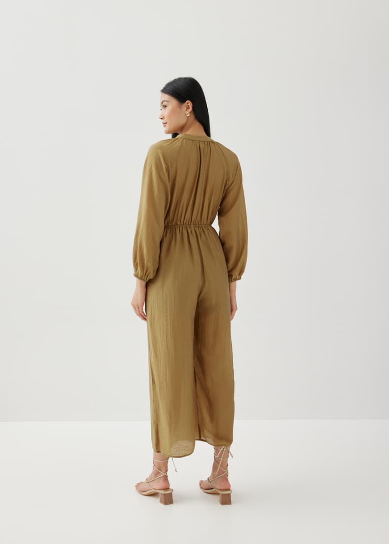 Buy Nikola Elastic Poet Sleeve Jumpsuit Love Bonito Shop
